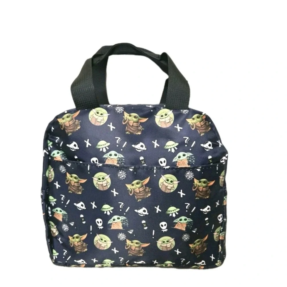 Anime Cartoon Print Grogu - Baby Yoda Insulated Lunch Bag Cooler Tote Kids New